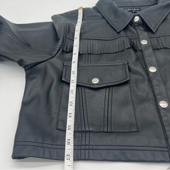 For Love & Lemons Afton Cropped Faux Leather Jacket – Size S - Picture 14 of 15